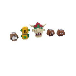 Lego Super Mario Bowser Goomba Monty Mole Desert Pokey Minifigure Toy Lot